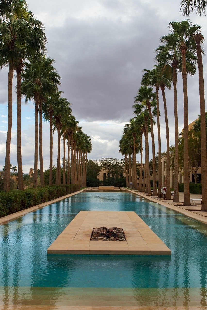 pool, hotel, luxury, nature, resort, vacation, summer, travel, holiday, water, leisure